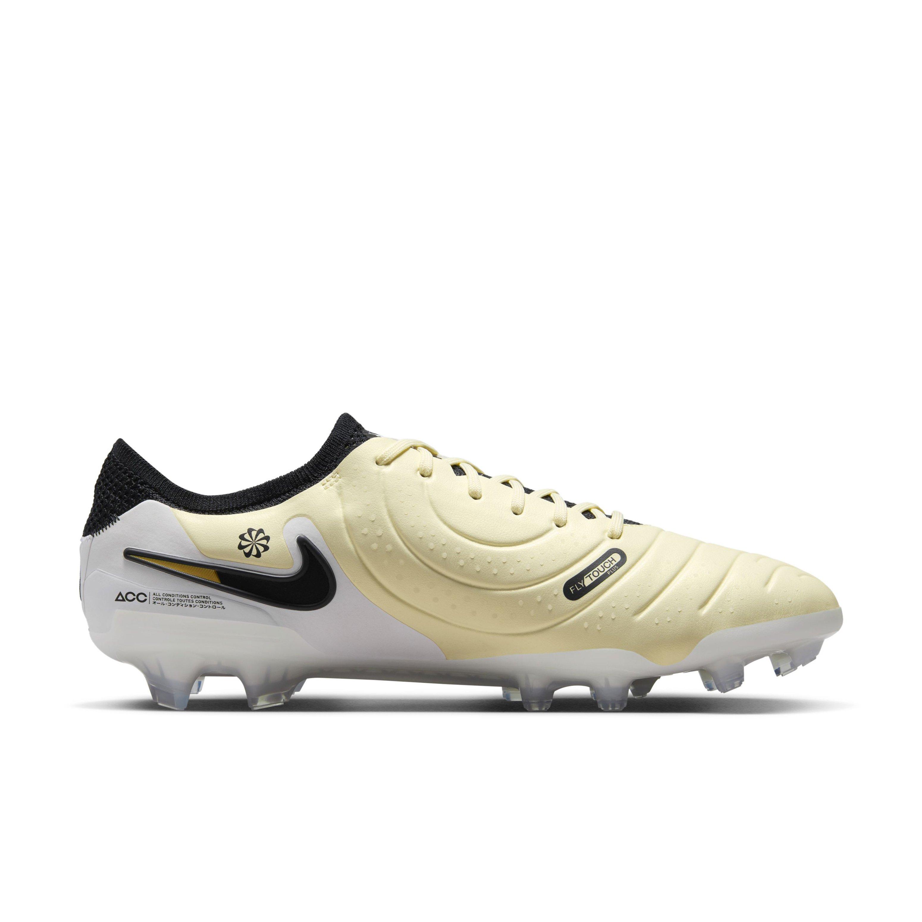 Nike Tiempo サッカーシューズ ホワイト/ブラック Nike Tiempo Legend 10 Elite FG Men's Leather Soccer - Lemonade